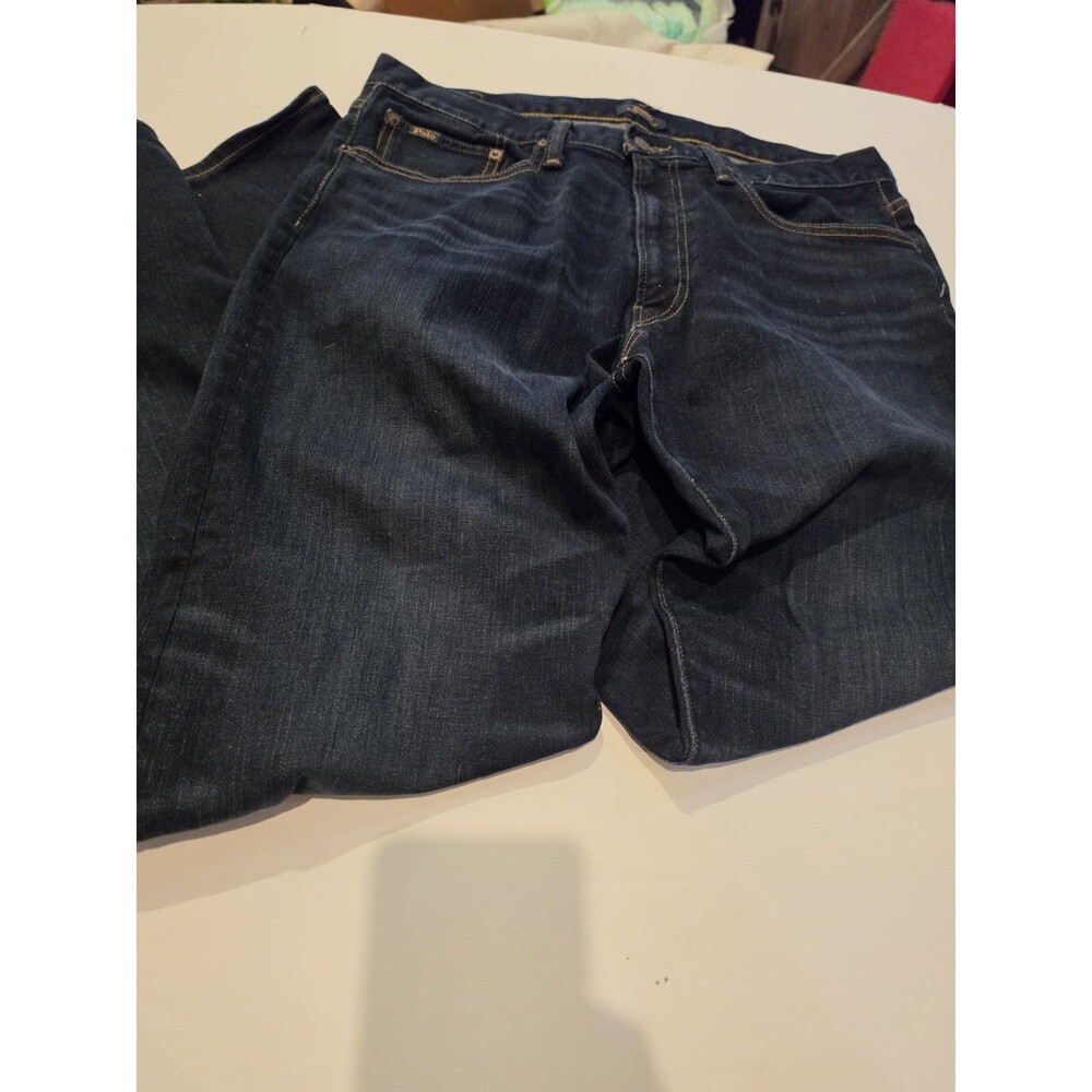 Polo Ralph Lauren Jeans Mens 34x34 Blue Straight Leg Dark Wash Classic Denim